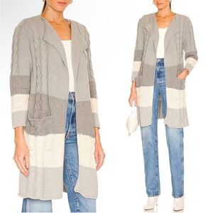 NWT Chaser Cotton Blend Open
Front Duster Sweater with Pockets Sz Small $110